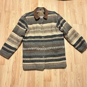 Vintage Woolrich Aztec Southwestern Pattern Wool Women's Jacket Size Large